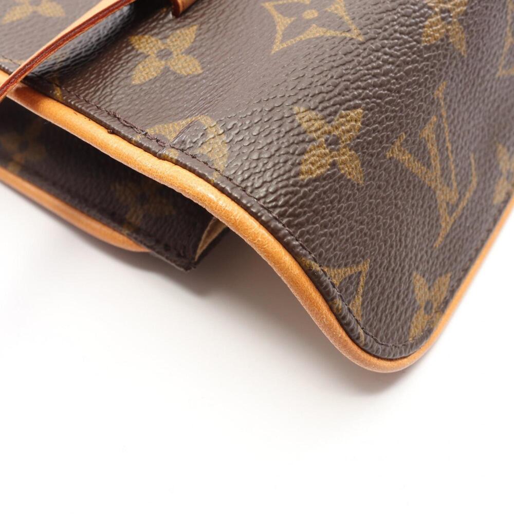 LOUIS VUITTON Authentic Brown Monogram Leather Pochette Fanny Pack - Picture 8 of 10